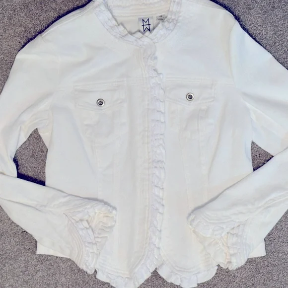 Marc Bouwer White Denim Jacket - Picture 1 of 3